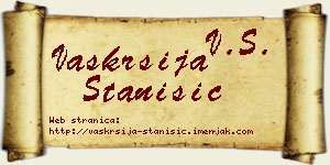 Vaskrsija Stanišić vizit kartica